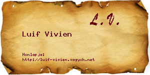 Luif Vivien névjegykártya